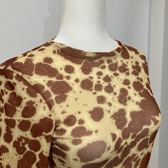 Nanushka Lymee Long Sleeve Tie Dye Mesh Top NWT Size Small - Picture 10 of 11